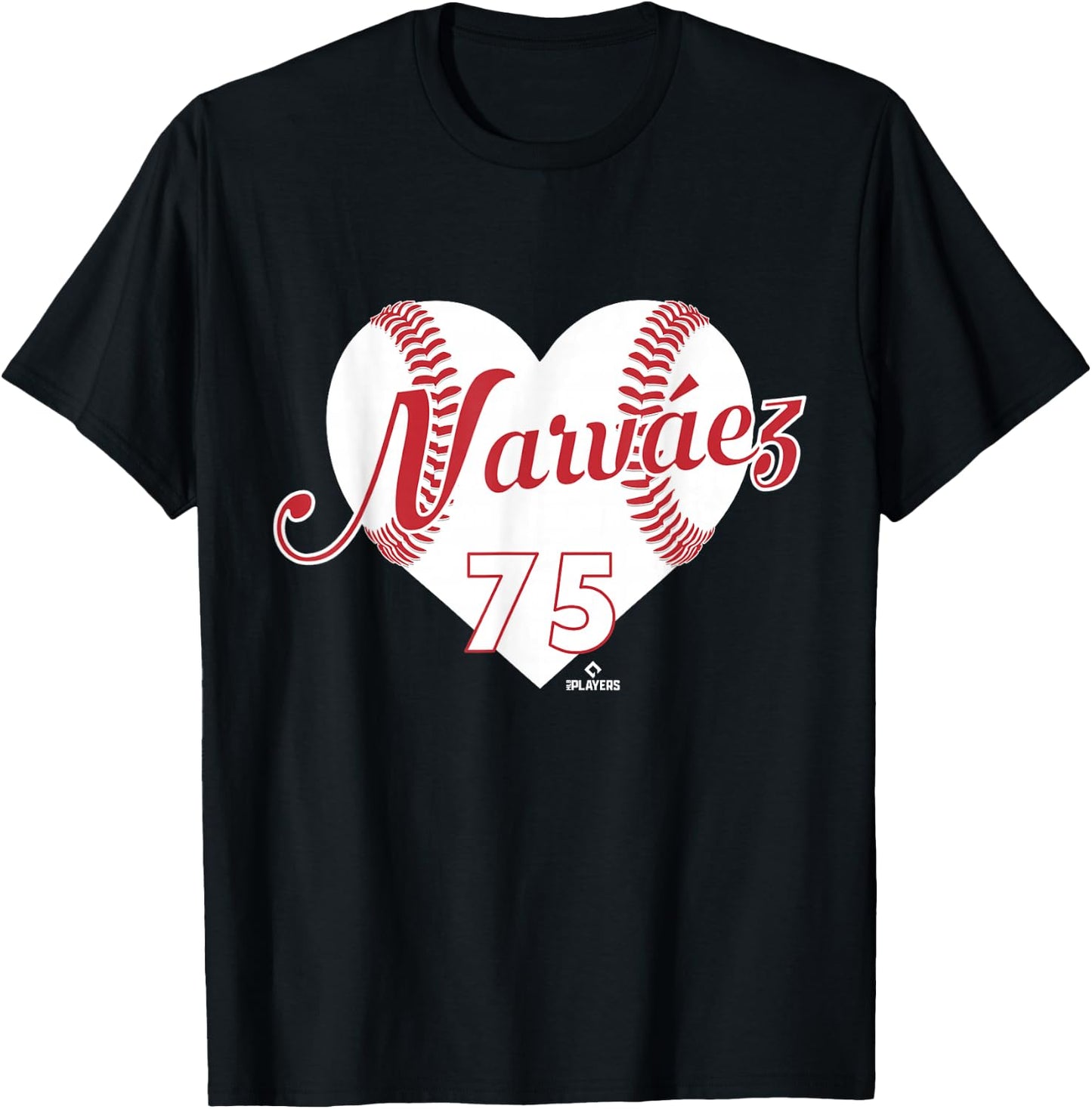 Baseball Heart Carlos Narvaez Boston Baseball MLBPA T-Shirt - T-Shirt | Black