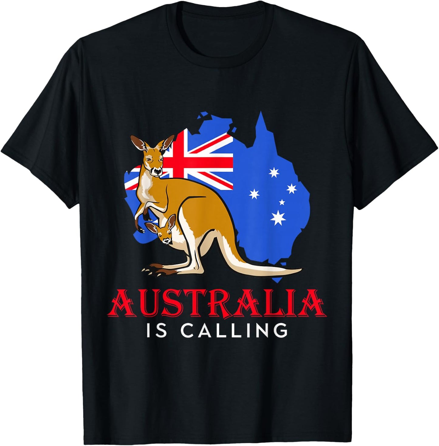 Australien ruft süße Känguru-Outback-Kängurus T-Shirt - T-Shirt | Black