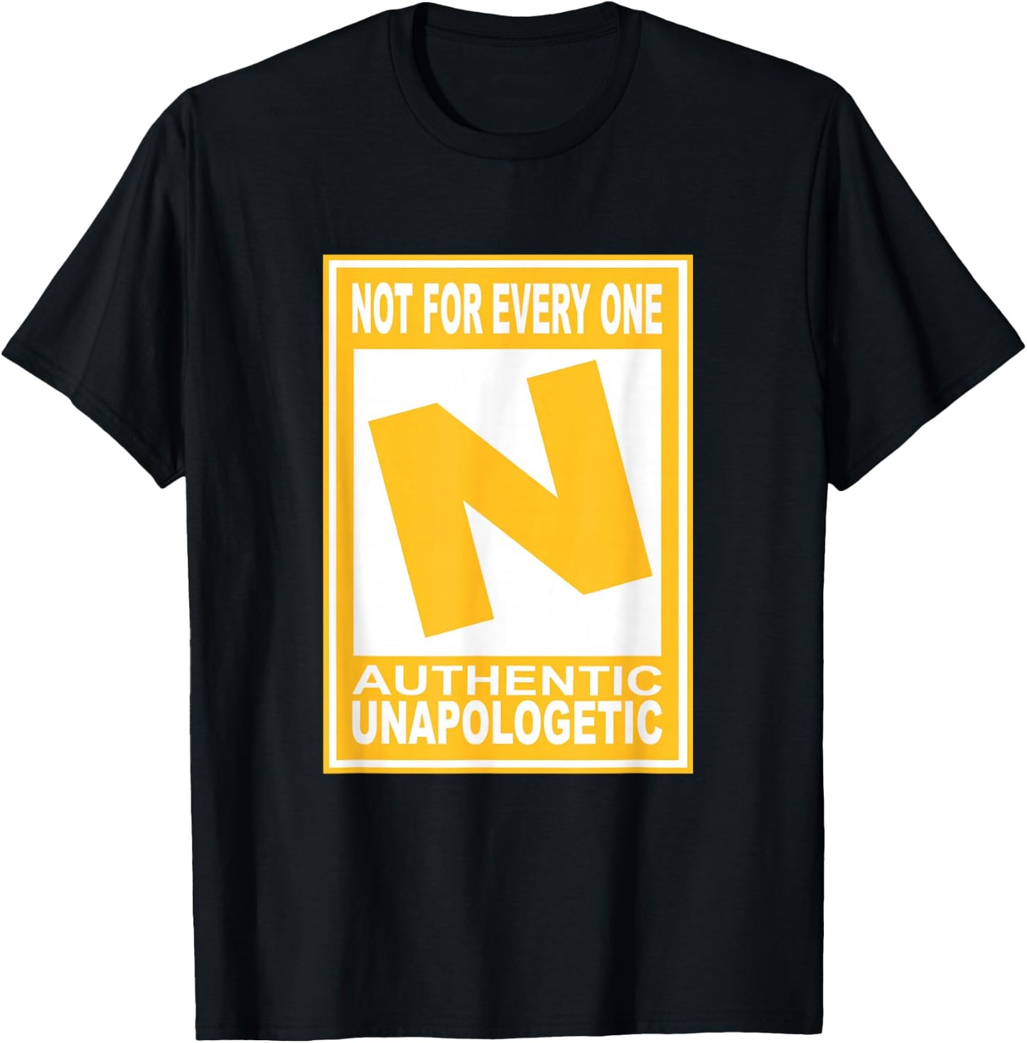 University Varsity-Gold Not For Everyone Varsity-Gold T-Shirt - T-Shirt | Black