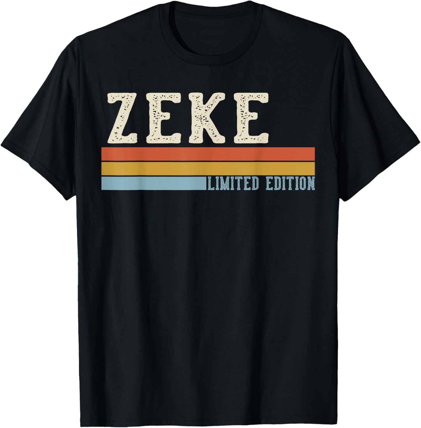 ZEKE Retro Vintage Men Kids Boys First Name T-Shirt - T-Shirt | Black