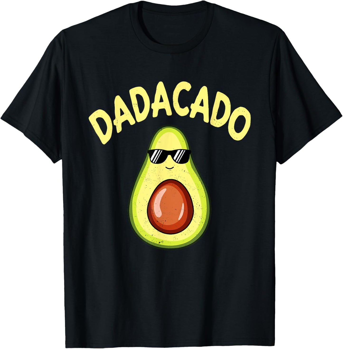 Dadacado Funny Avocado Lover Dad Father's Day Daddy Papa T-Shirt - T-Shirt | Black