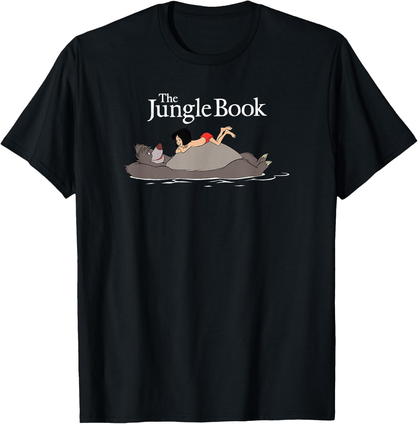 Disney The Jungle Book Mowgli & Baloo River Float Poster T-Shirt - T-Shirt | Black
