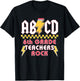 6th Grade Teachers Rock ABCD Teacher Back To School T-Shirt - T-Shirt | Black