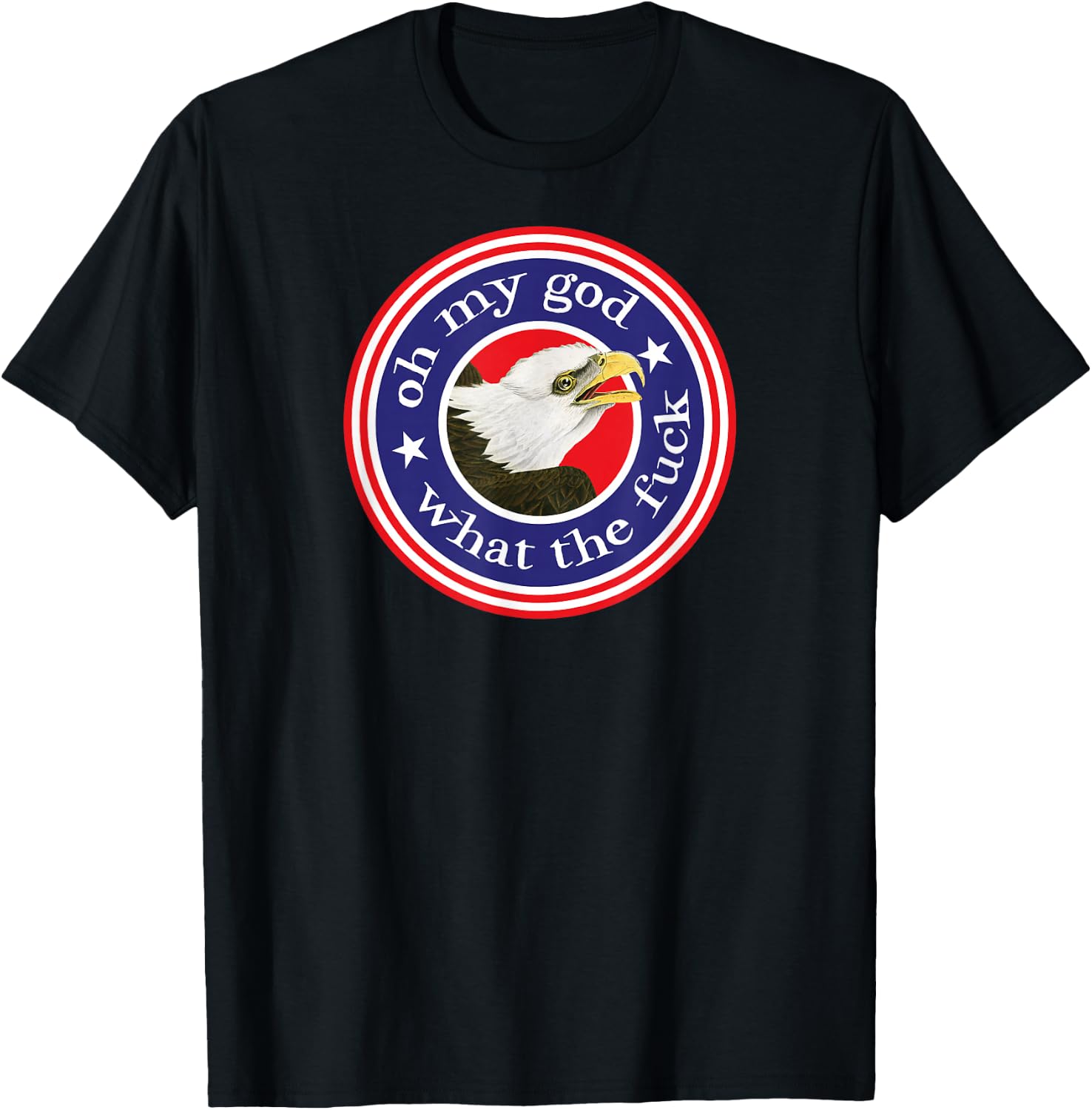 Threadless Effin' Birds Oh My God What The… Americana T-Shirt - T-Shirt | Black