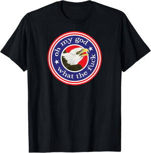 Threadless Effin' Birds Oh My God What The… Americana T-Shirt - T-Shirt | Black
