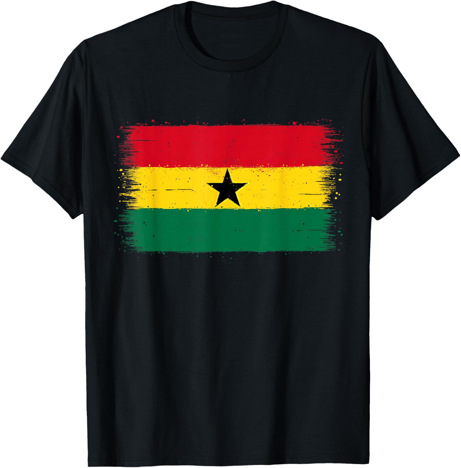 Proud Ghanaians or Half Ghanaian? A Cool Vintage Ghana Flag T-Shirt - T-Shirt | Black