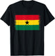 Proud Ghanaians or Half Ghanaian? A Cool Vintage Ghana Flag T-Shirt - T-Shirt | Black