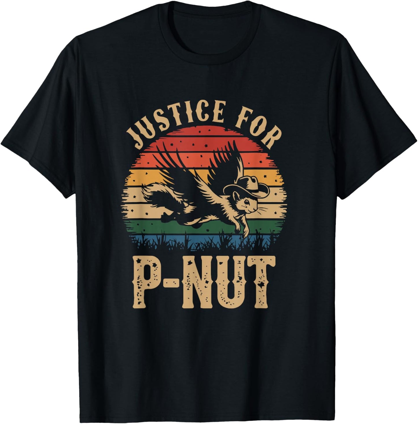 Justice For Peanut P’nut PNut Squirrel Lover T-Shirt - T-Shirt | Black