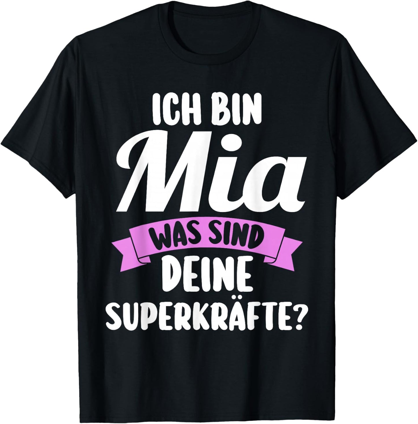 First Name Mia , black T-Shirt - T-Shirt | Black