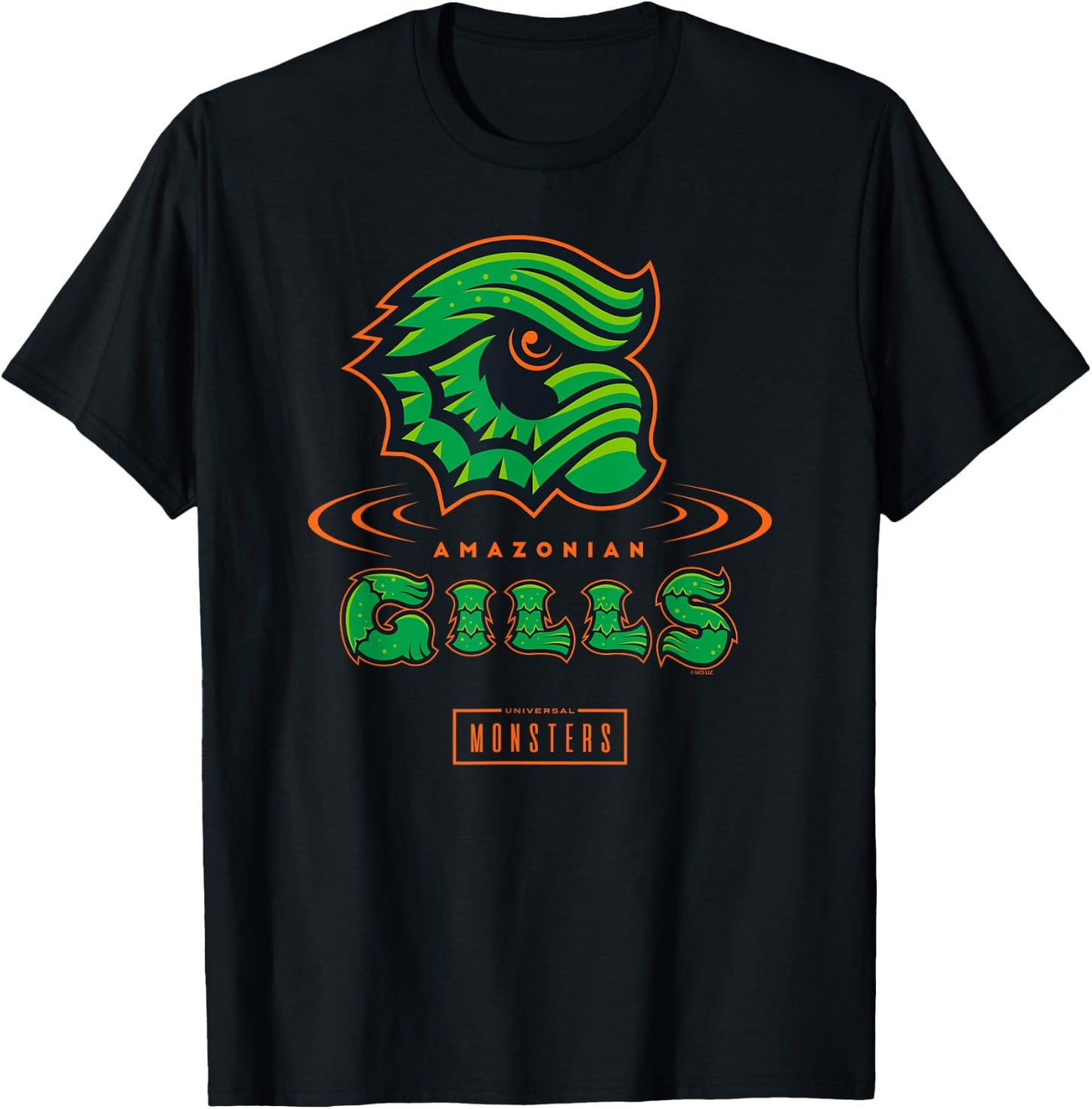 Universal Monsters Creature From The Black Lagoon Gills T-Shirt - T-Shirt | Black