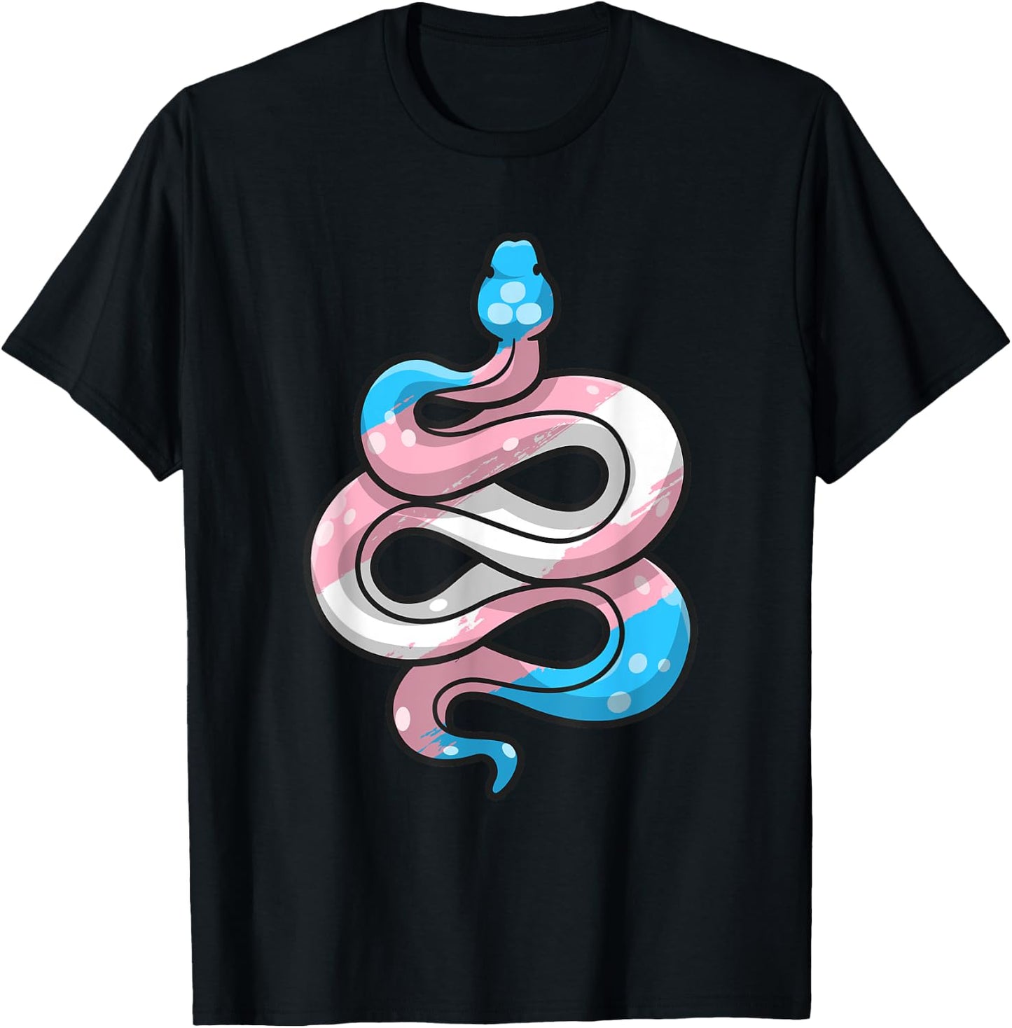 Transgender Pride Stuff Trans Flag Snake Reptile Lover T-Shirt - T-Shirt | Black
