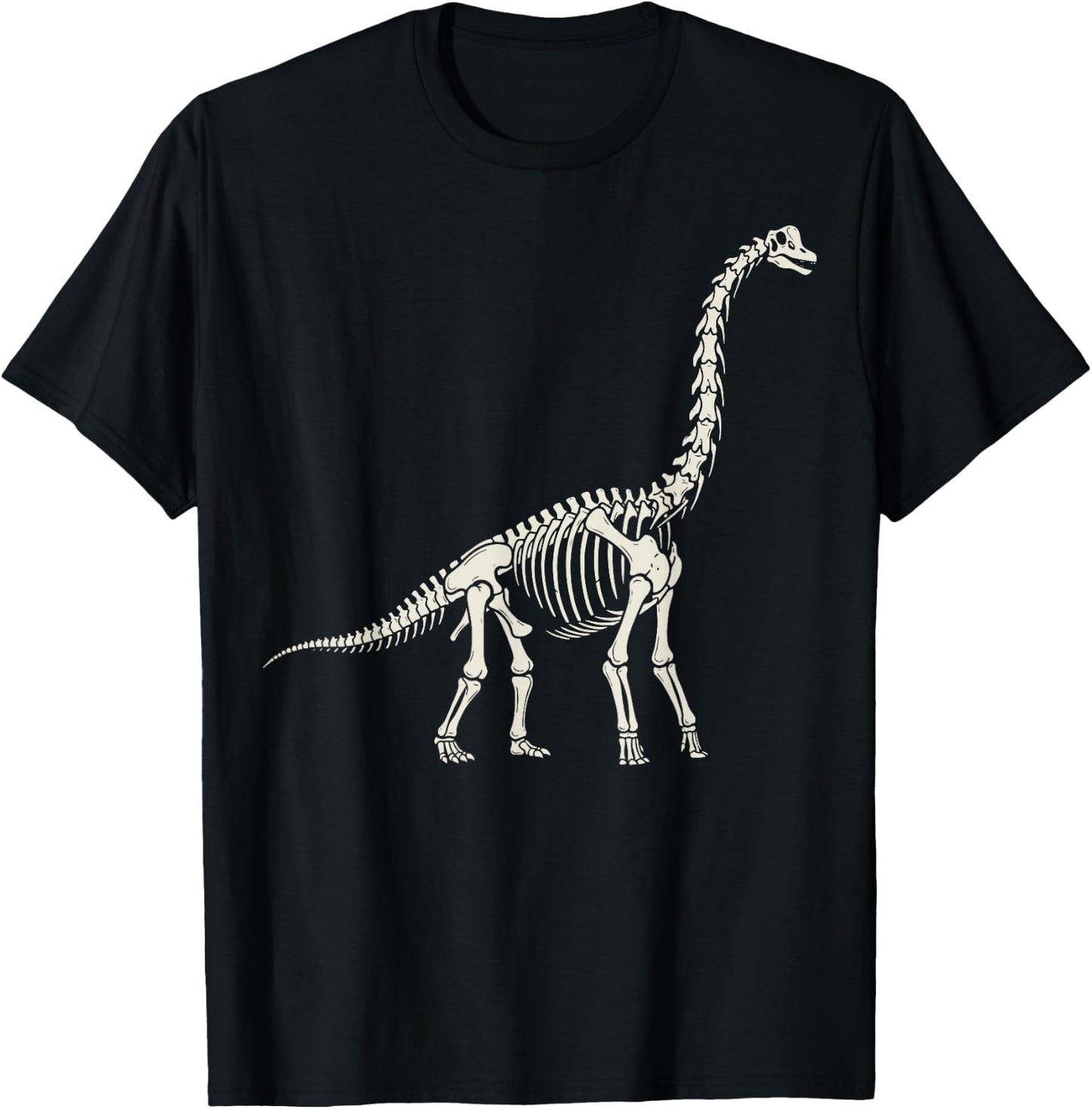 Brachiosaurus Skeleton Bones Museum T-Shirt - T-Shirt | Black