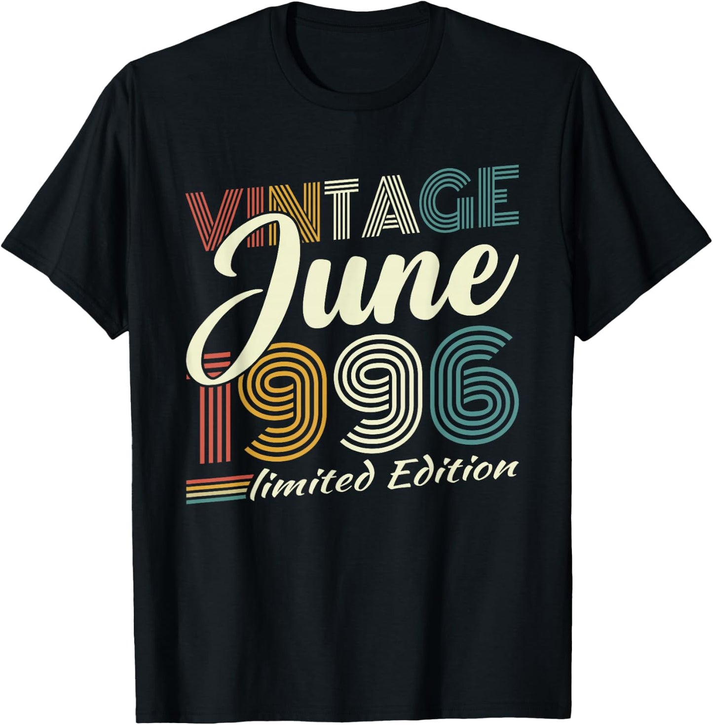 Vintage Juin 1996 Cadeau Anniversaire 30 Ans Hommes Femmes T-Shirt - T-Shirt | Black