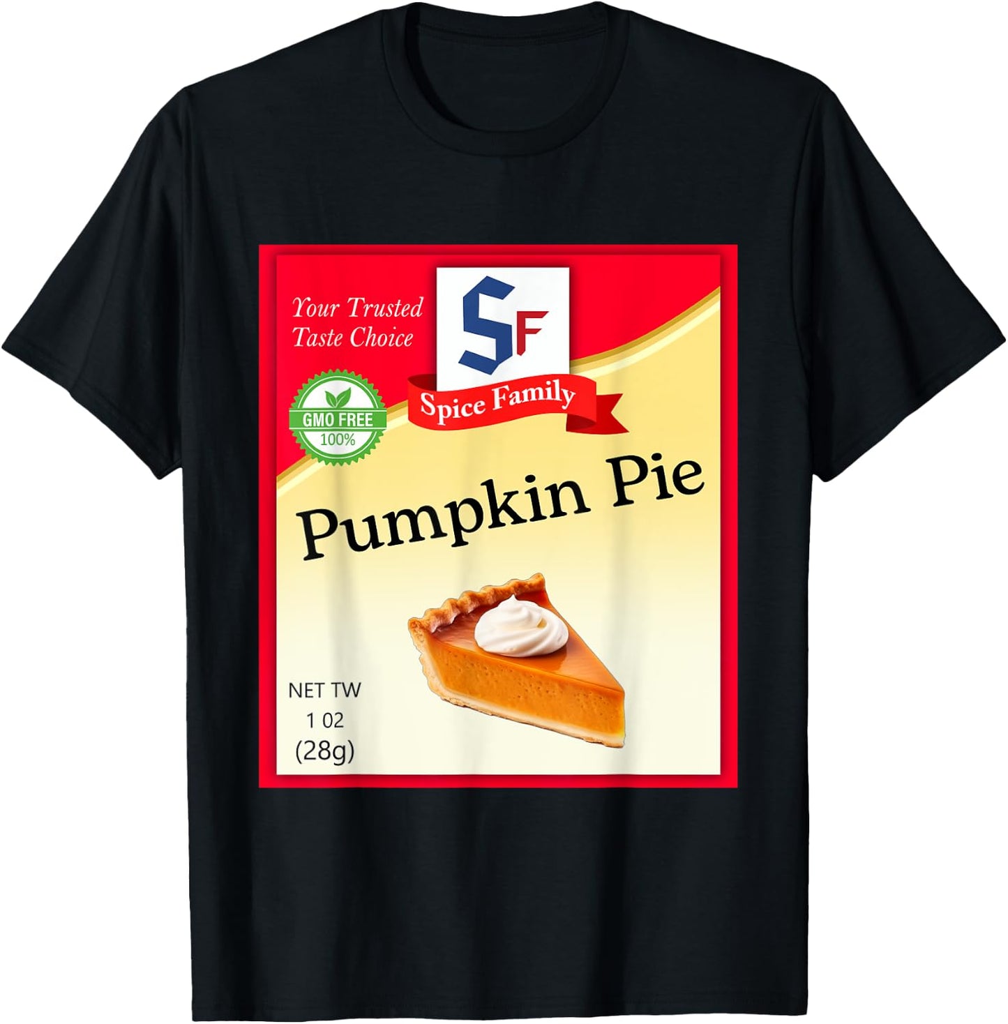 Pumpkin Pie Condiment Costume Holiday Spice Costumes T-Shirt - T-Shirt | Black