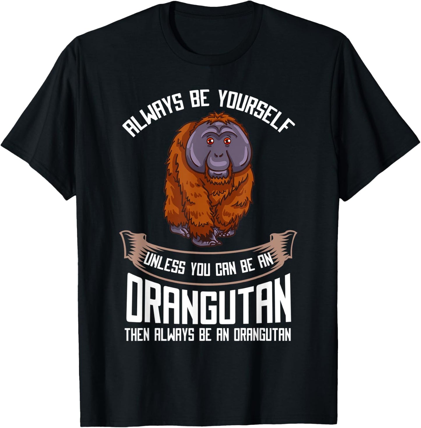 Orangutan Gift Funny Baby Monkey Island T-Shirt - T-Shirt | Black