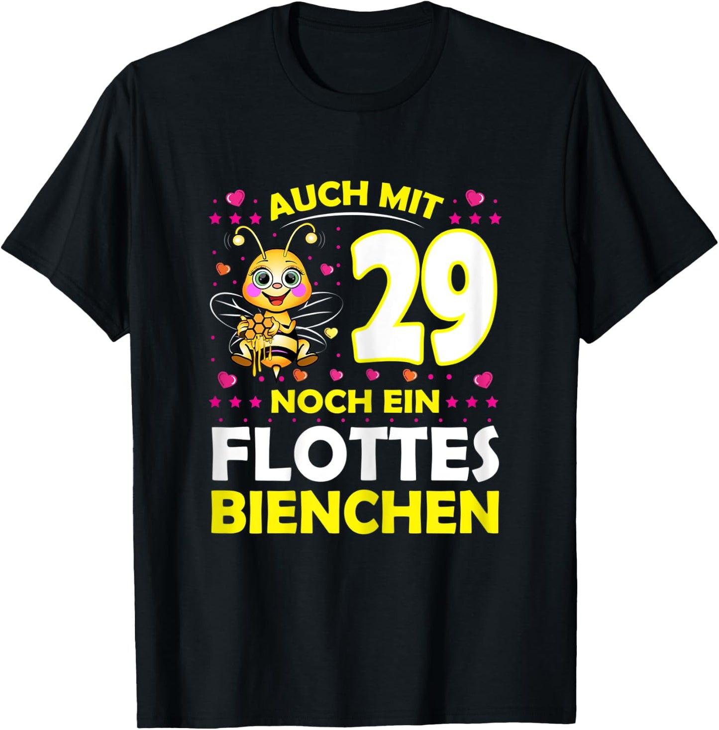 Damen 29 Jahre Flottes Bienchen 29. Geburtstag 29. Ehrentag T-Shirt - T-Shirt | Black