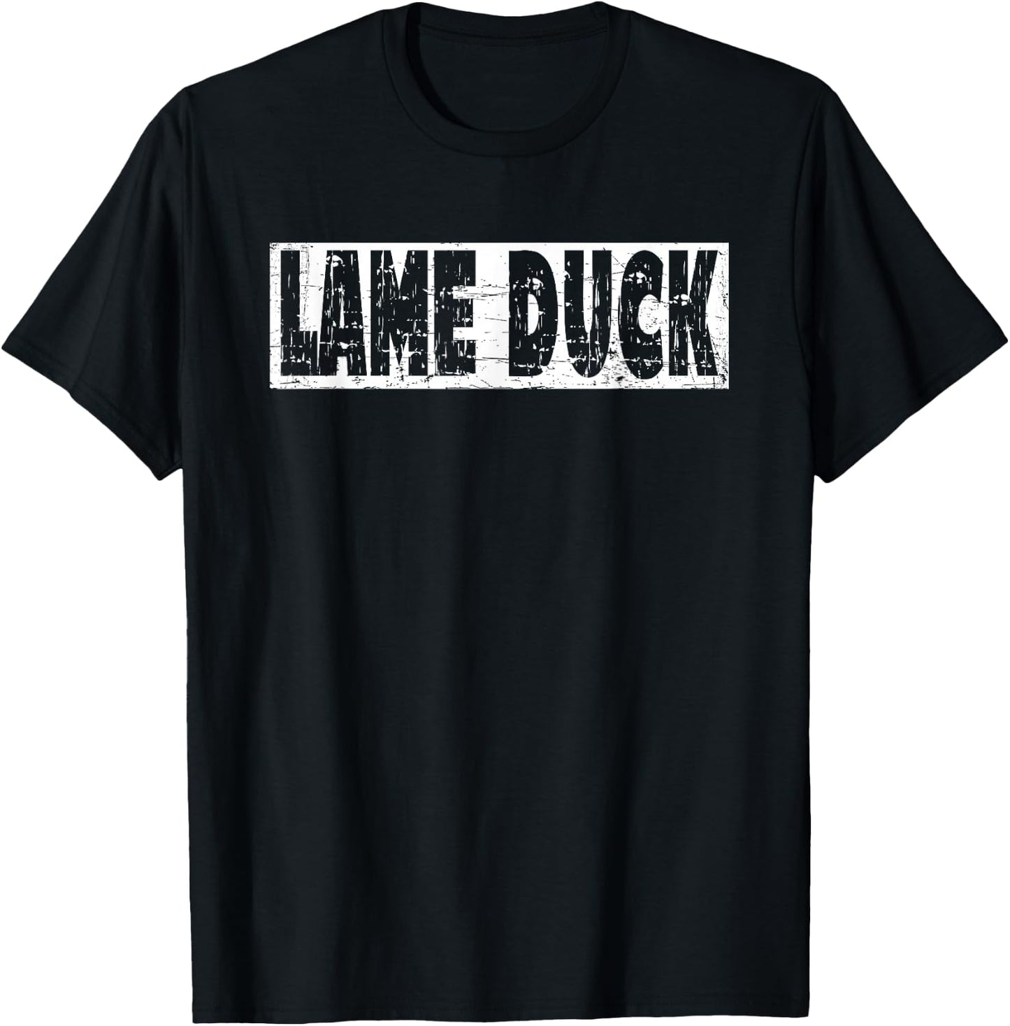 Fun Lame Duck - Vintage Graphic Art Injured Broken Leg Joke T-Shirt - T-Shirt | Black