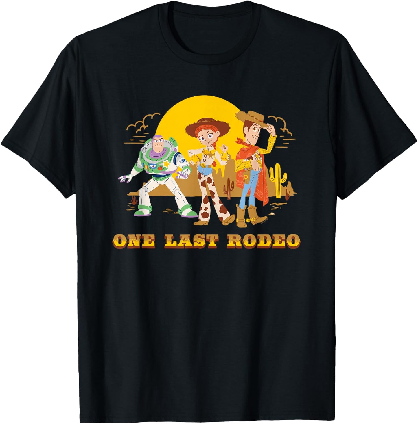 Disney and Pixar's Toy Story 5 Jessie Buzz Woody Last Rodeo T-Shirt - T-Shirt | Black