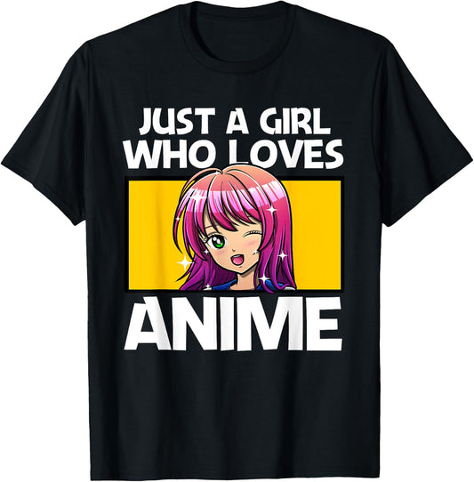Anime Art Teen Girls Anime Merch Girl Anime Lovers T-Shirt - T-Shirt | Black