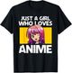 Anime Art Teen Girls Anime Merch Girl Anime Lovers T-Shirt - T-Shirt | Black