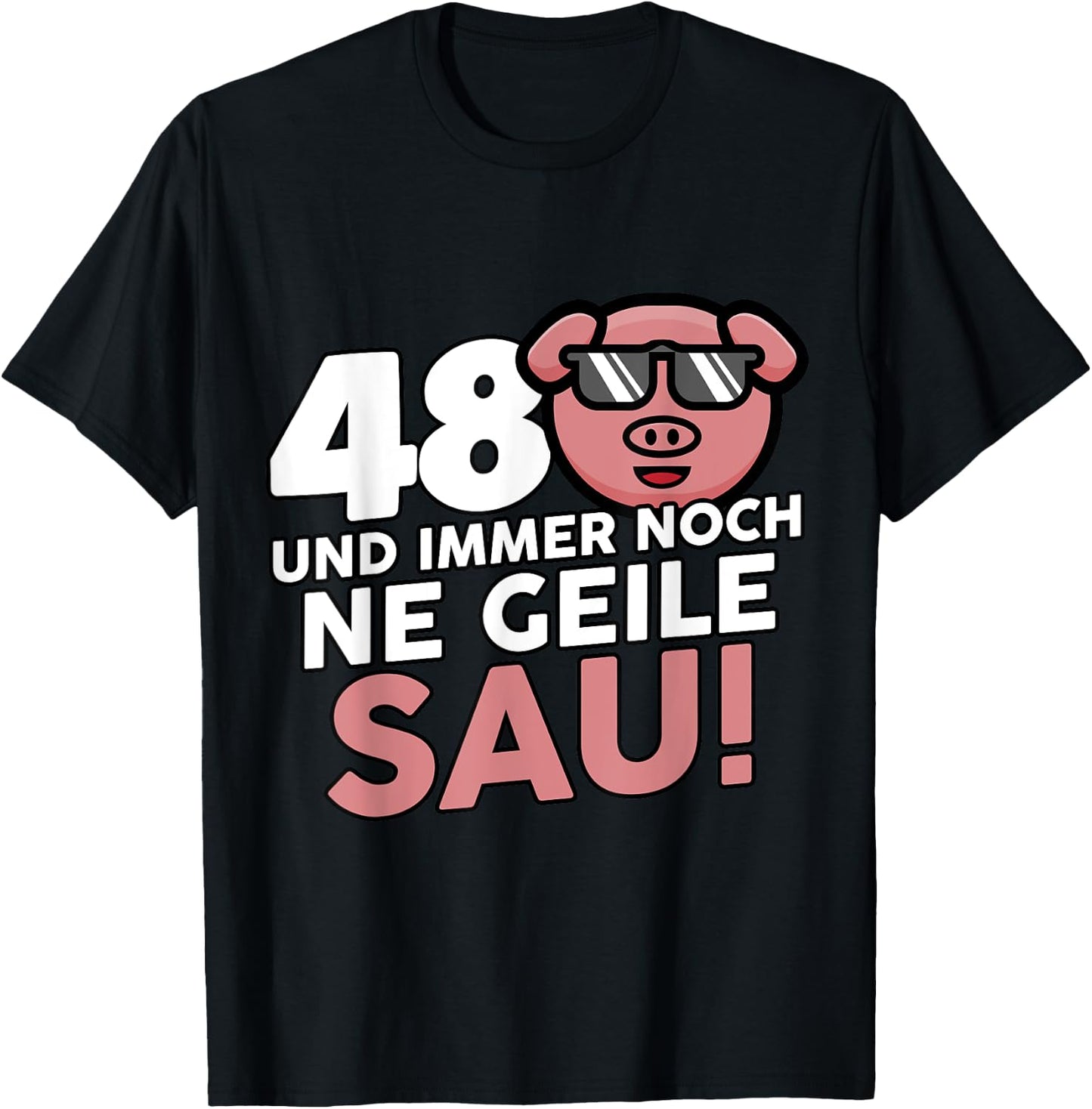 48. Geburtstag Mann Frau 48 Jahre Deko Lustig T-Shirt - T-Shirt | Black