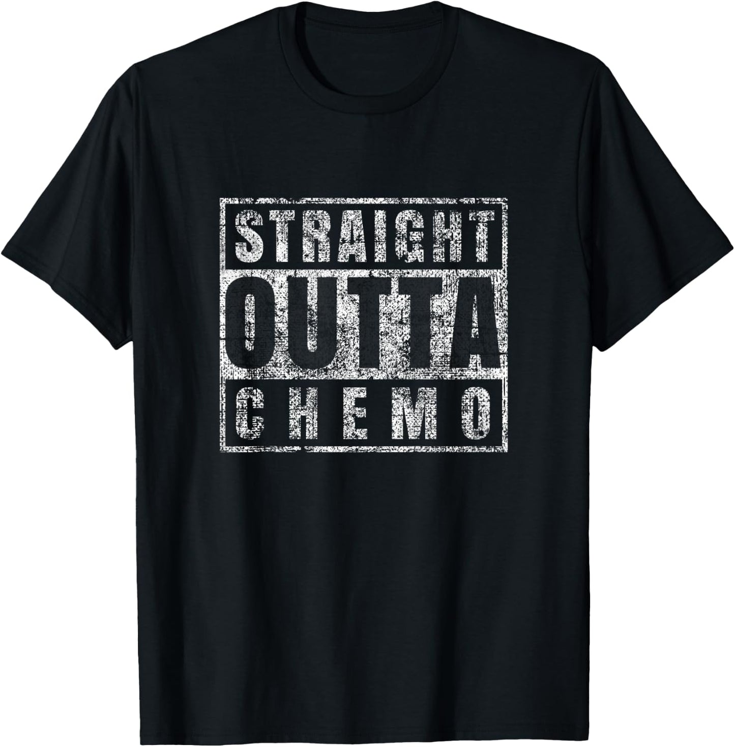 Kids Straight Outta Chemo Funny Battle Cancer Gift T-Shirt - T-Shirt | Black