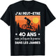 40 Years Birthday Bicycle Vintage Humor Cycling , Black, S T-Shirt - T-Shirt | Black