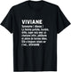 Woman Humour Personalized Gift Viviane Name Definition T-Shirt - T-Shirt | Black