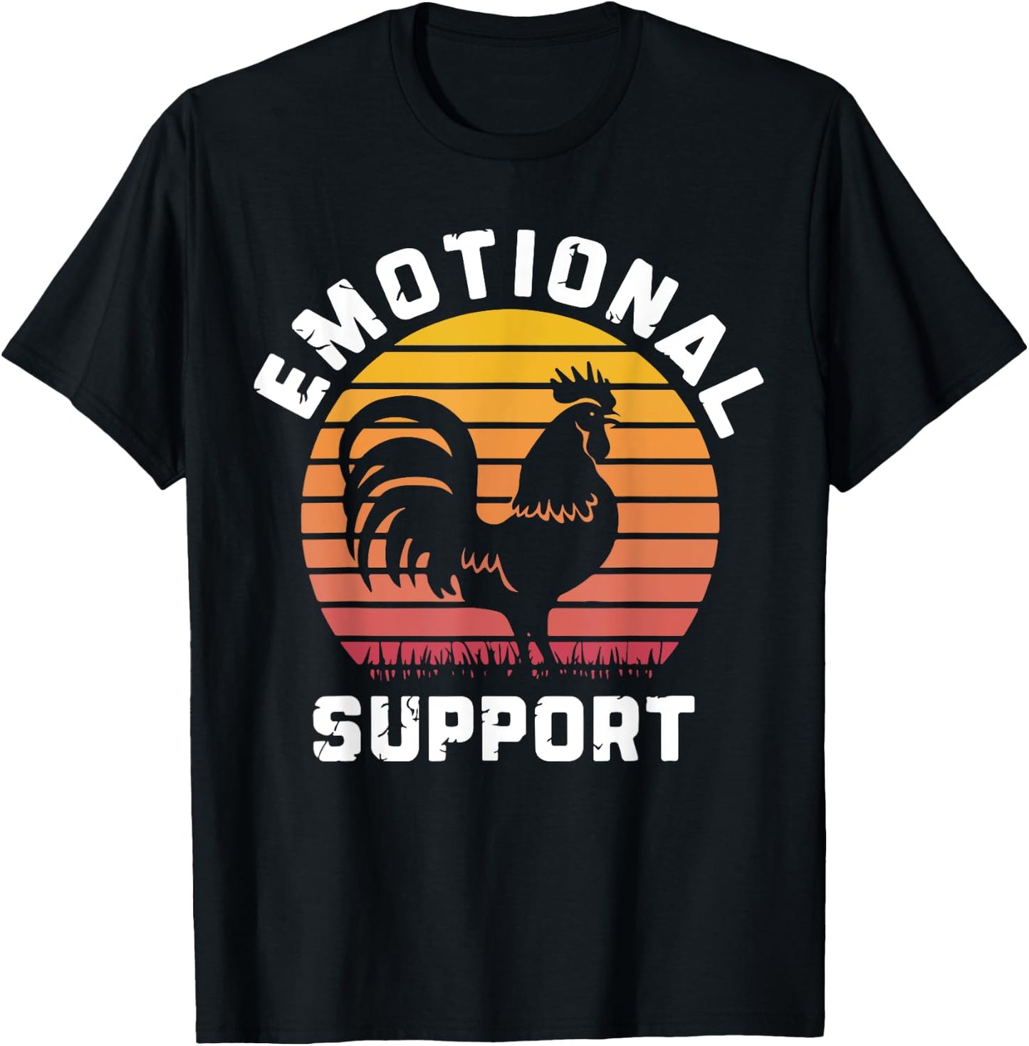 Cool Emotional Support Chicken, Emotional Support T-Shirt - T-Shirt | Black