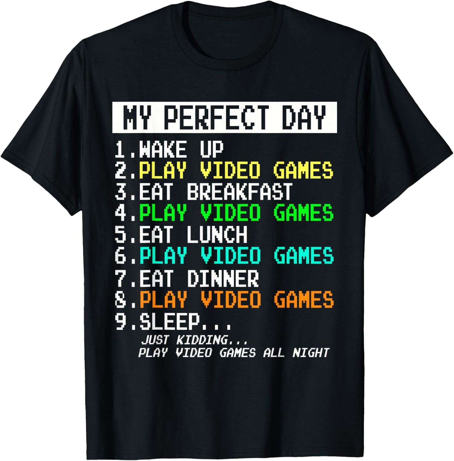 Gaming Apparel Video Game Gamer Gifts Men Boy Funny Humor T-Shirt - T-Shirt | Black