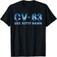 USS Kitty Hawk Blue Camo Aircraft Carrier T-Shirt - T-Shirt | Black