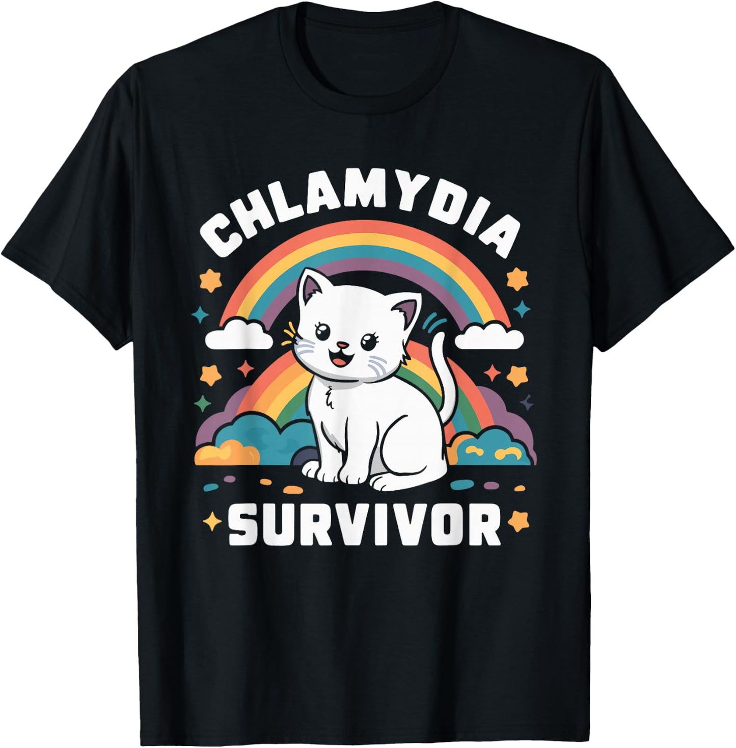 Chlamydia Survivor , Black, S T-Shirt - T-Shirt | Black