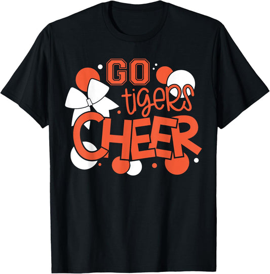 Go Cheer Tigers Football T-Shirt - T-Shirt | Black