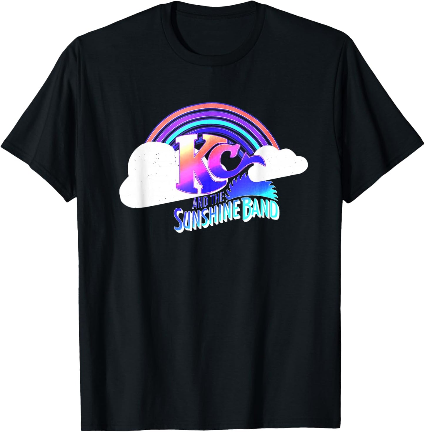 KC & The Sunshine Band Rainbow Cloud Logo T-Shirt - T-Shirt | Black