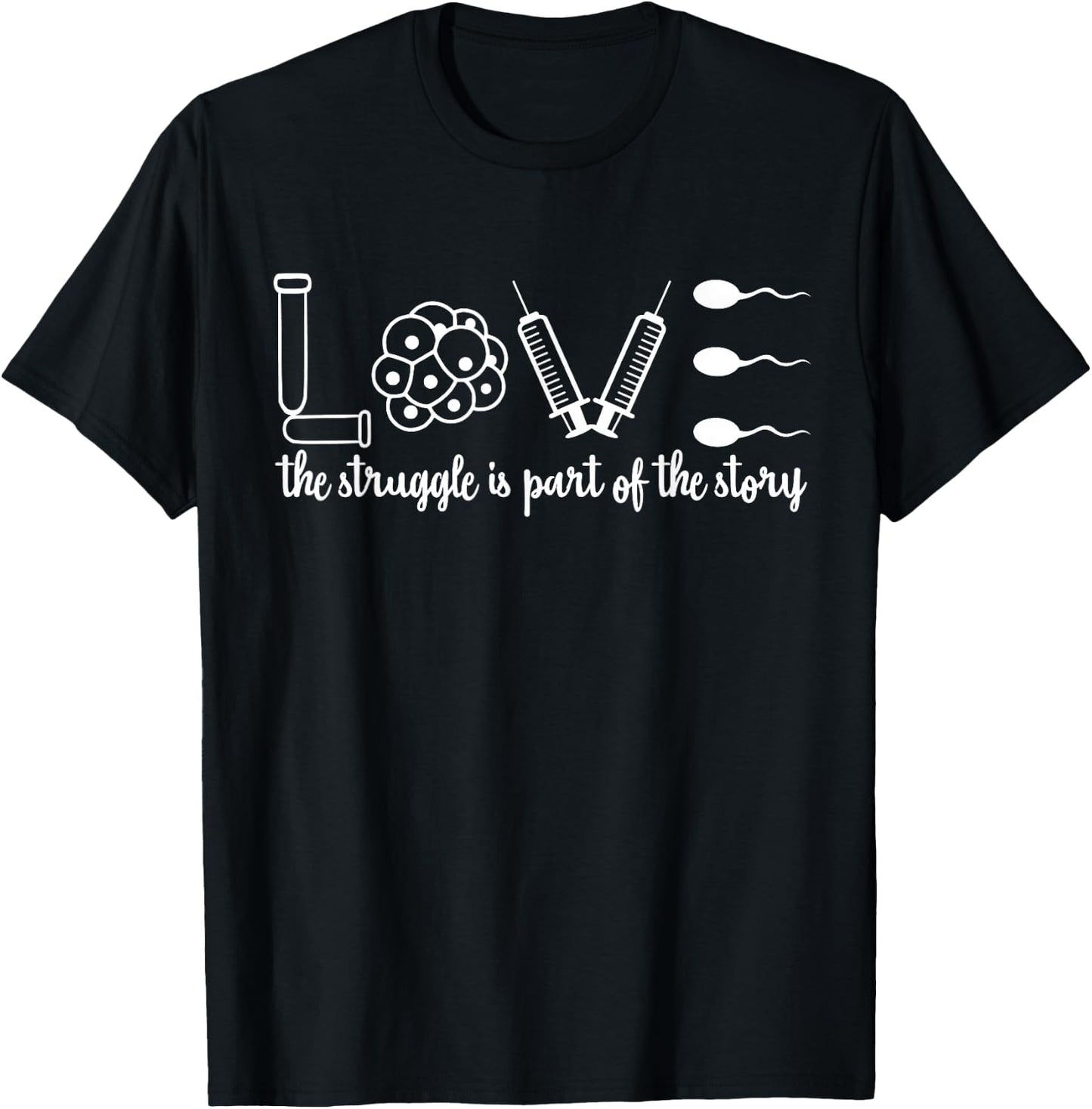 The FLeecy Fox IVF Infertility IVF Mom & Dad IUI T-Shirt - T-Shirt | Black