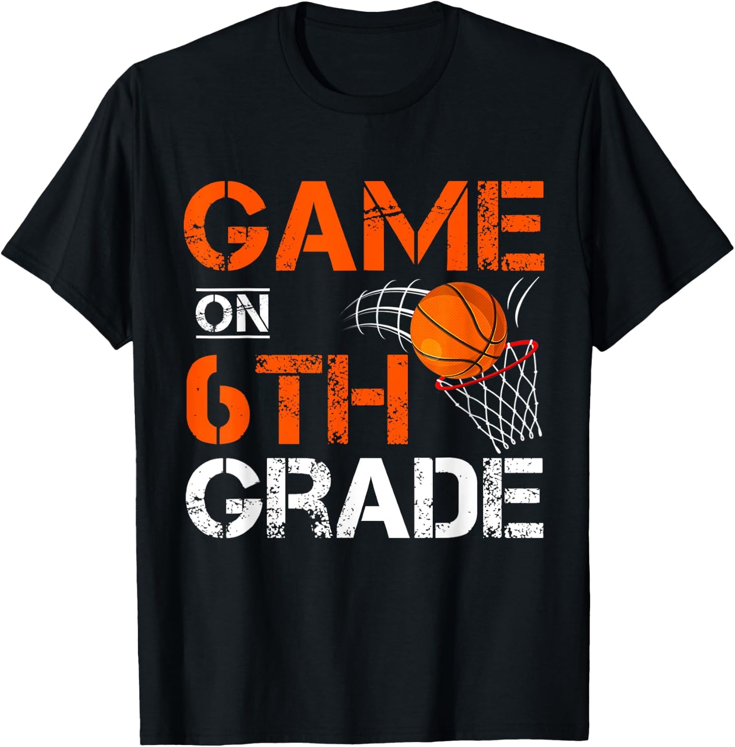 Funny Games On Sixth Grade Basketball First Day Of School T-Shirt - T-Shirt | Black