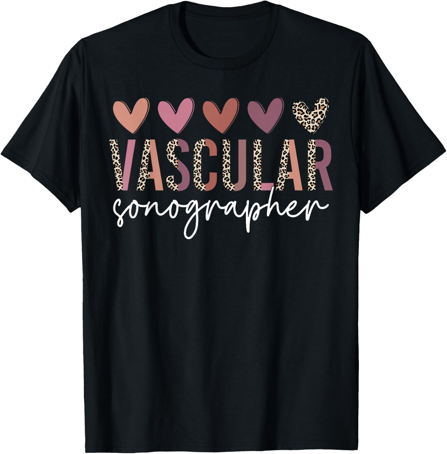 Vascular Sonographer Vascular Tech Apparel Vascular Sonography - -Adults, Black, X-Small, Short Sleeve T-Shirt - T-Shirt | Black