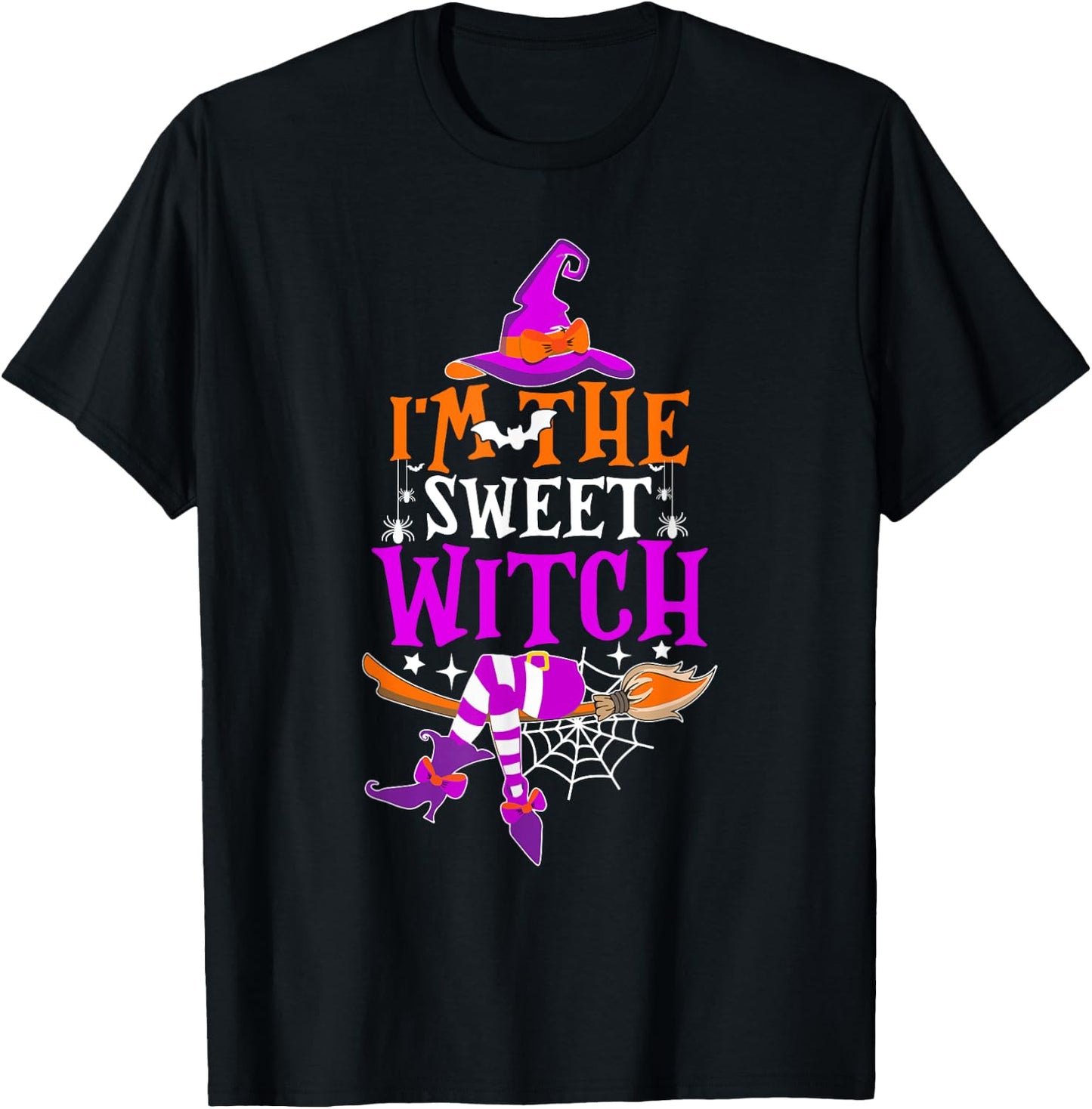 I'm The Sweet Witch Shirt Funny Witch Halloween Costume T-Shirt - T-Shirt | Black