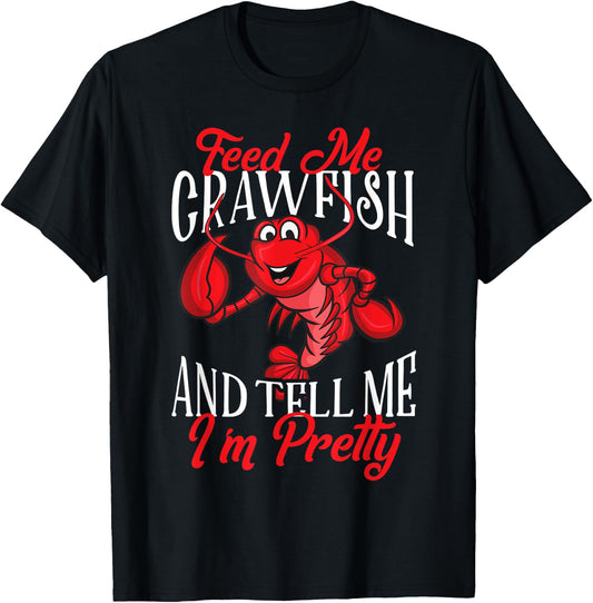 Funny Crawfish Design Men Seafood Crawfish Lover T-Shirt - T-Shirt | Black