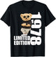 Limited Edition 1978 Bear Bear Birthday 1978 Vintage 1978 T-Shirt - T-Shirt | Black