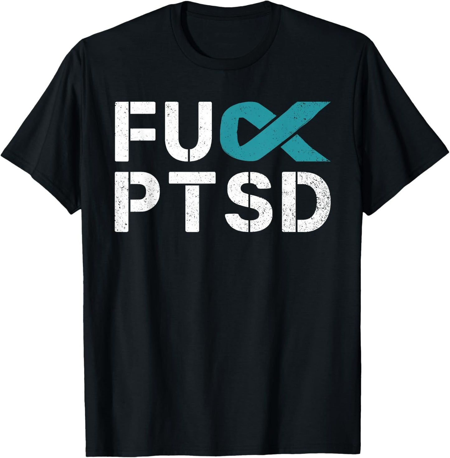 Fuck PTSD Post Traumatic Stress Disorder Awareness T-Shirt - T-Shirt | Black