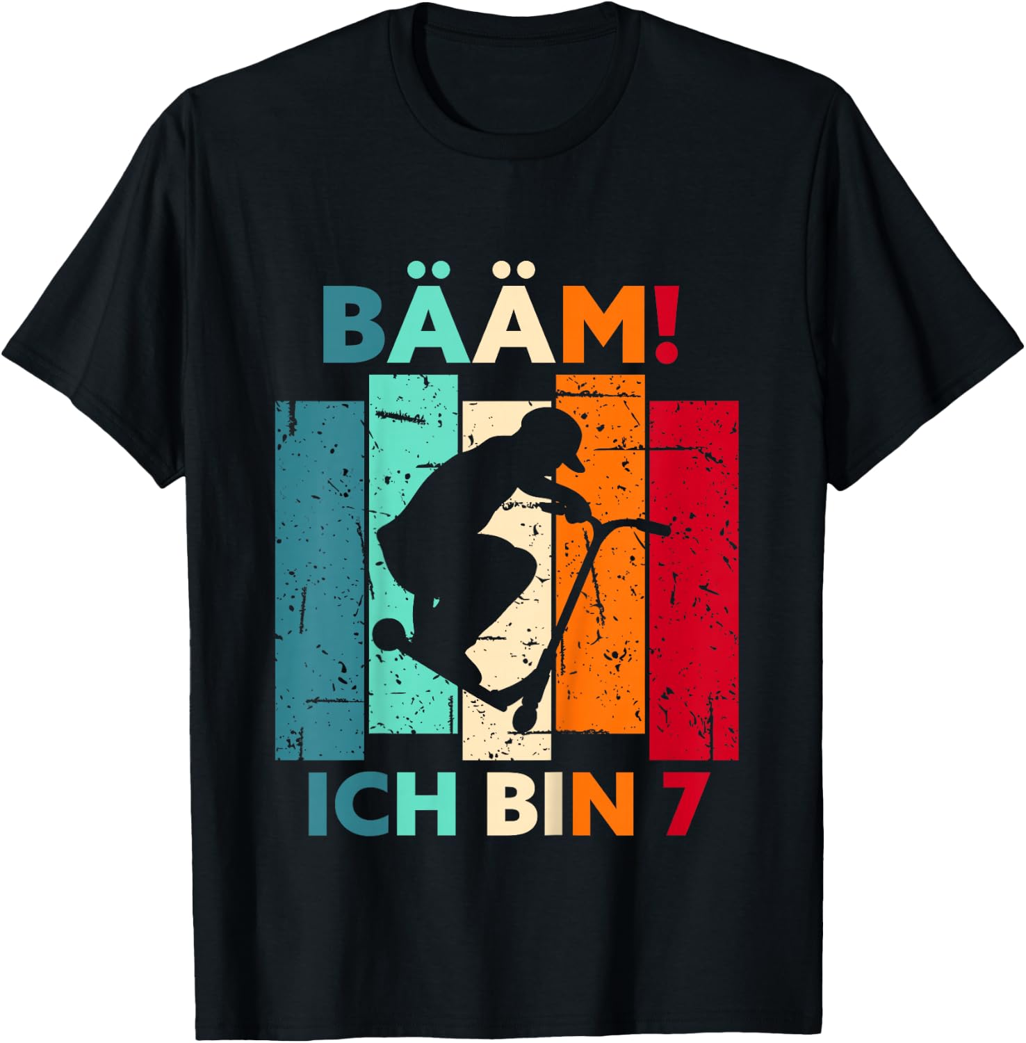 Bääm! Ich bin 7 Geburtstag Sieben Jahre Junge Mädchen 7. T-Shirt - T-Shirt | Black