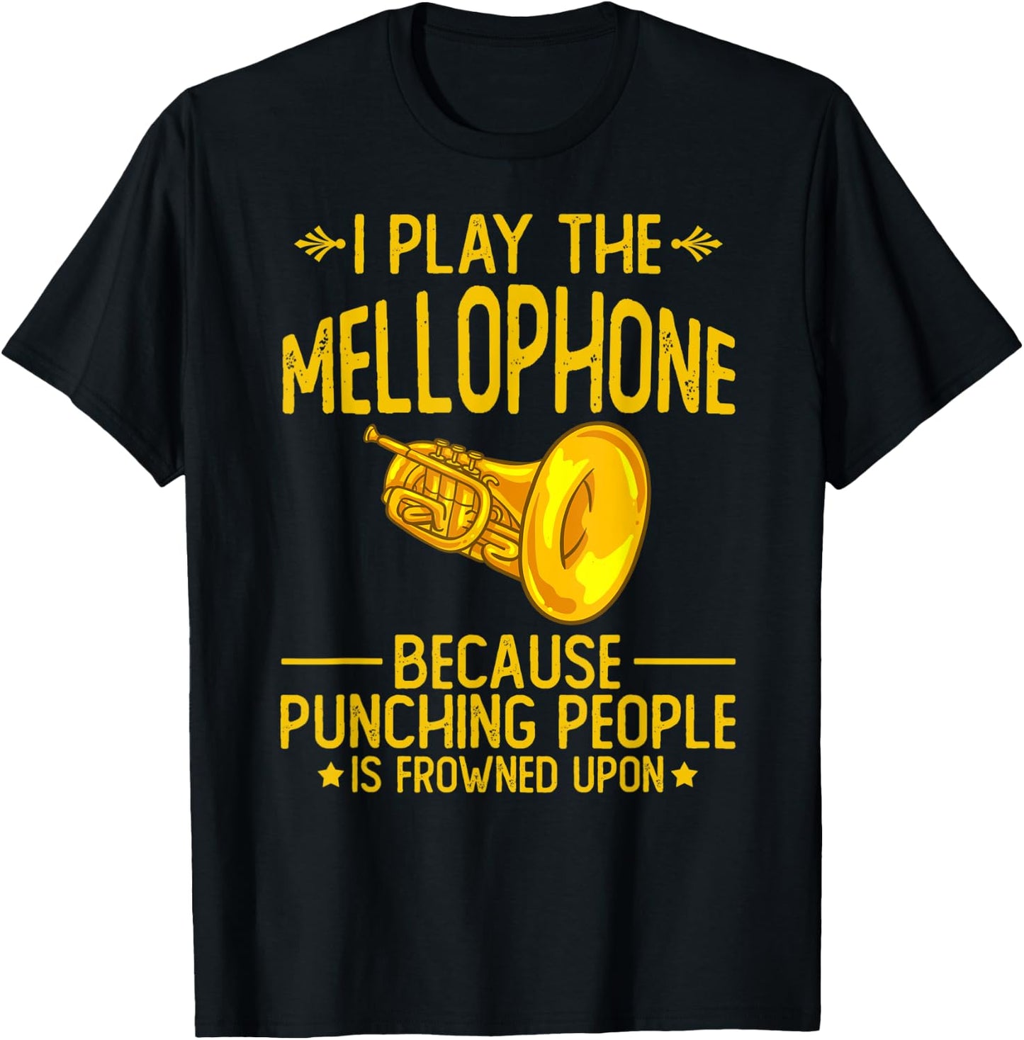 Mellophone Instrument Music Player Beginner Lesson T-Shirt - T-Shirt | Black