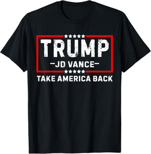 Trump Vance 2025 President Take America Back Trump 47 T-Shirt - T-Shirt | Black
