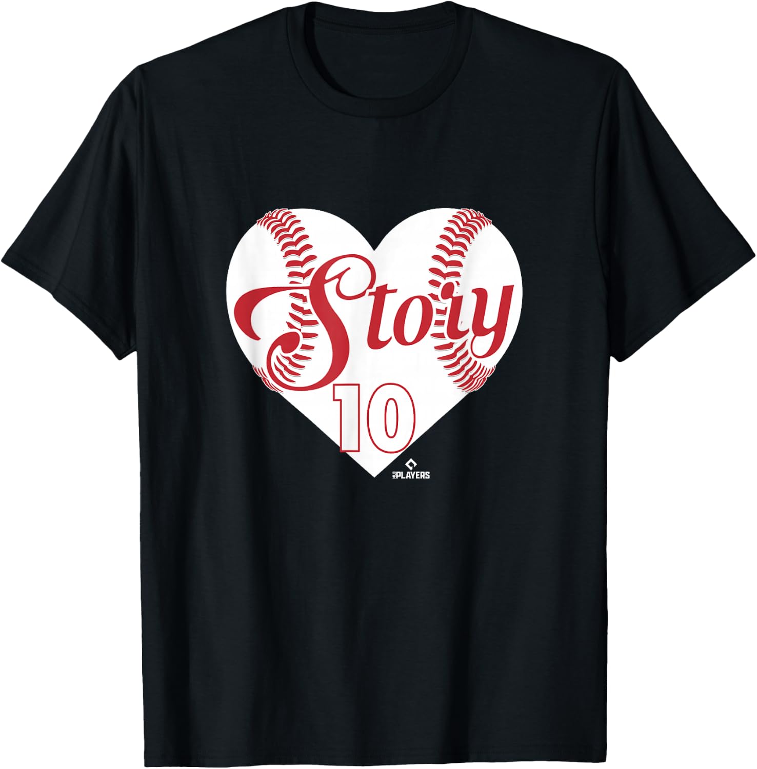 Baseball Heart Trevor Story Boston Baseball MLBPA T-Shirt - T-Shirt | Black