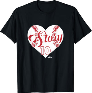 Baseball Heart Trevor Story Boston Baseball MLBPA T-Shirt - T-Shirt | Black