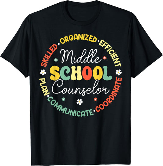 Middle School Counselor - Funny School Counseling Gifts T-Shirt - T-Shirt | Black
