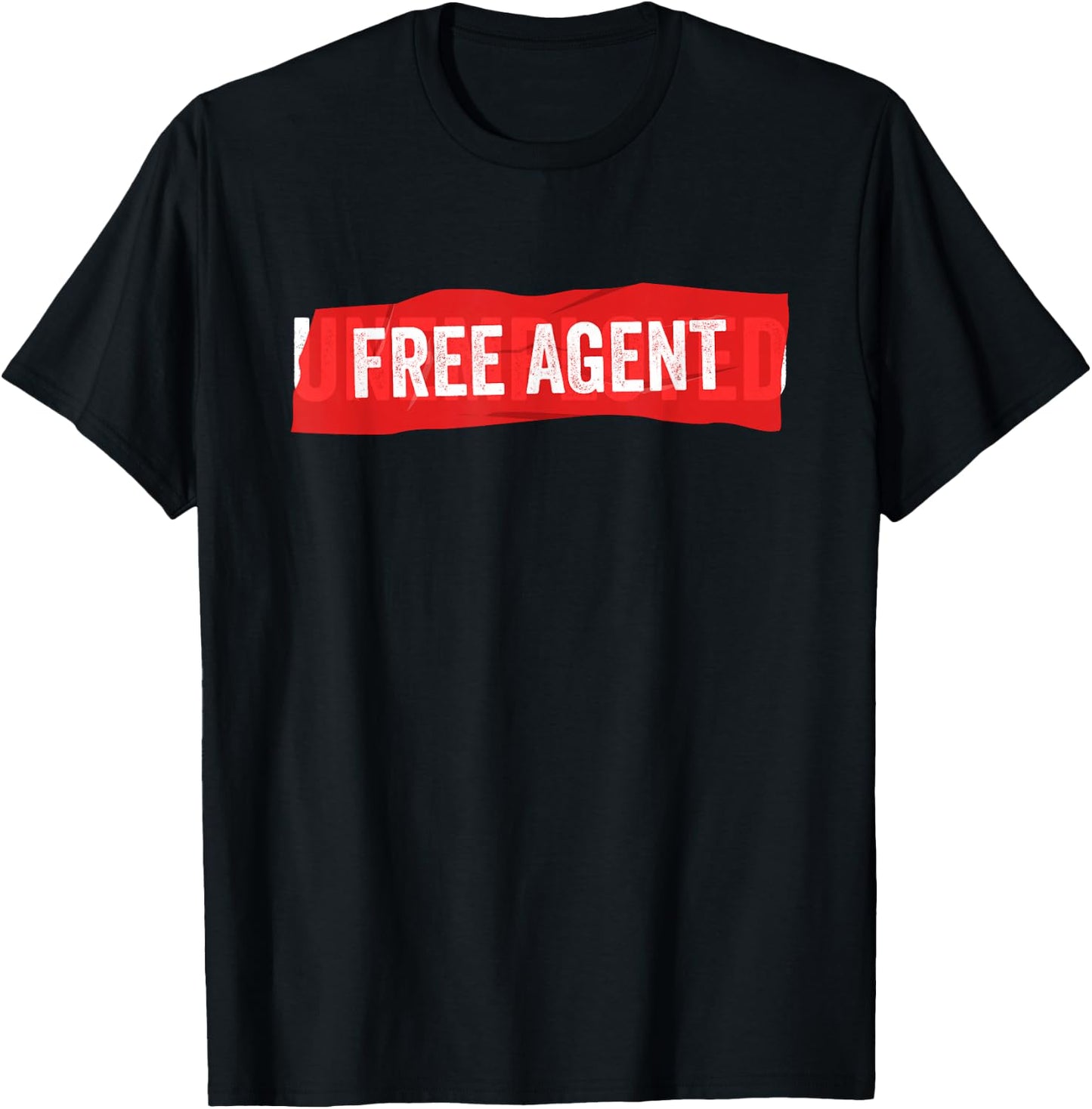 Free Agent - Funny Fired Unemployment T-Shirt - T-Shirt | Black
