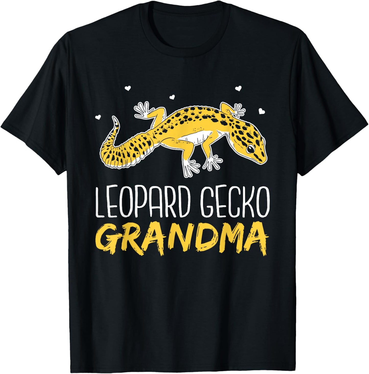 Leopard Gecko Grandma Reptile Lizards Lizard Leopard Gecko T-Shirt - T-Shirt | Black