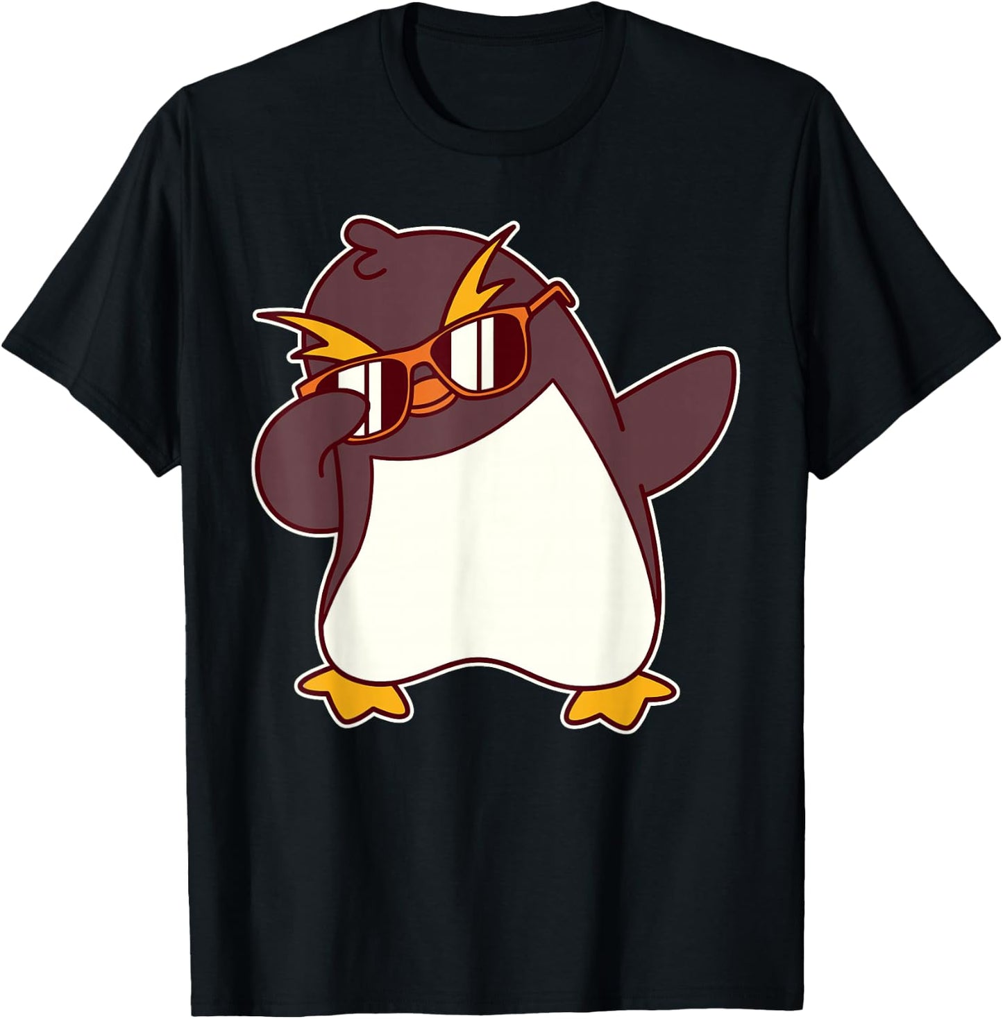 Cute Dabbing Macaroni Penguin T-Shirt - T-Shirt | Black